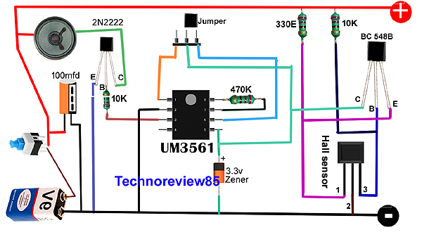 electronic security system circuit